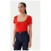 Дамска тениска  232-DLUBI - Памук - Оранжев - Оранжев Morgan