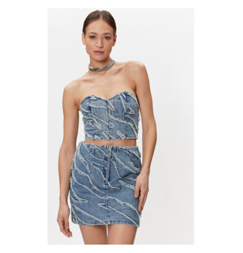 Дамска тениска -  302083572 - Памук - Син - Син GESTUZ