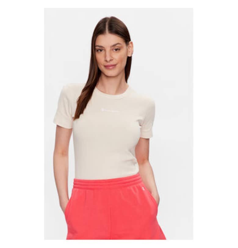 Дамска тениска -  302208487 - Памук - Бежов - Бежов Champion