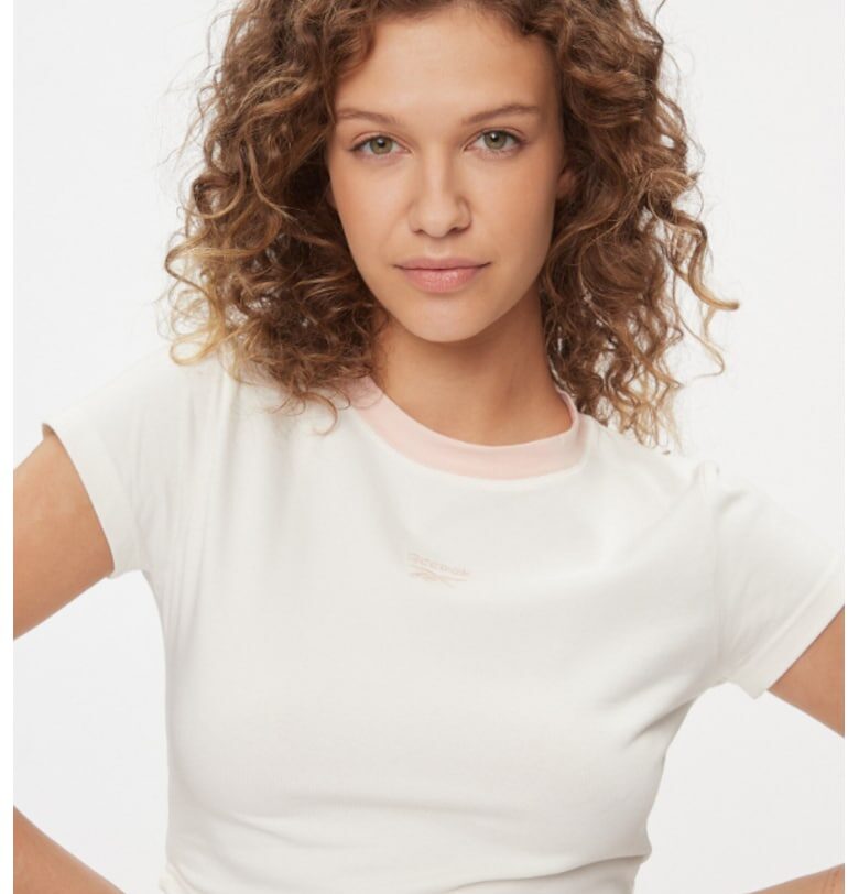 Дамска тениска -  302533879 - Памук - Бял Reebok