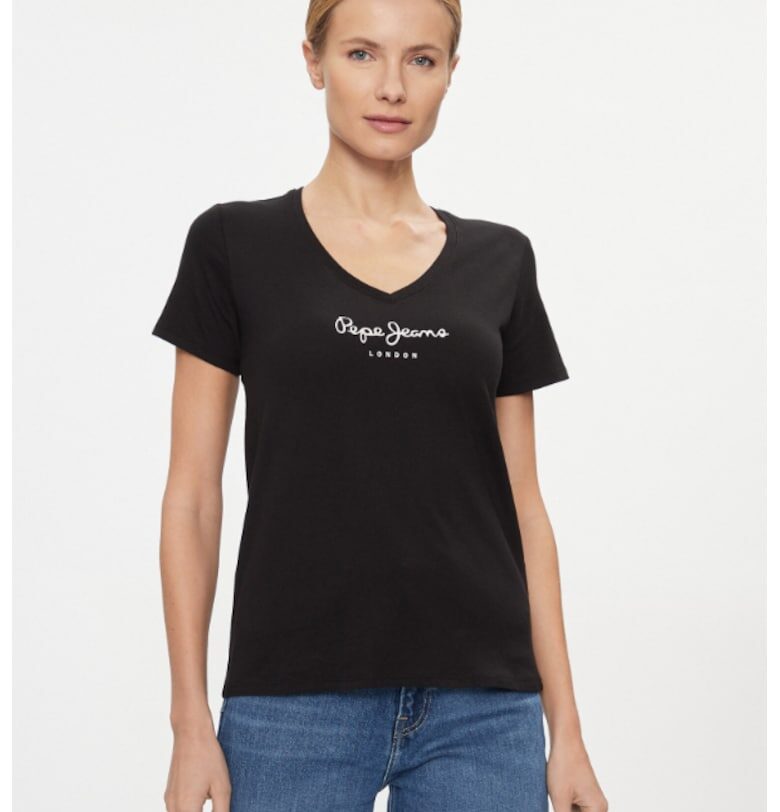 Дамска тениска -  303438562 - Памук - Черен Pepe Jeans