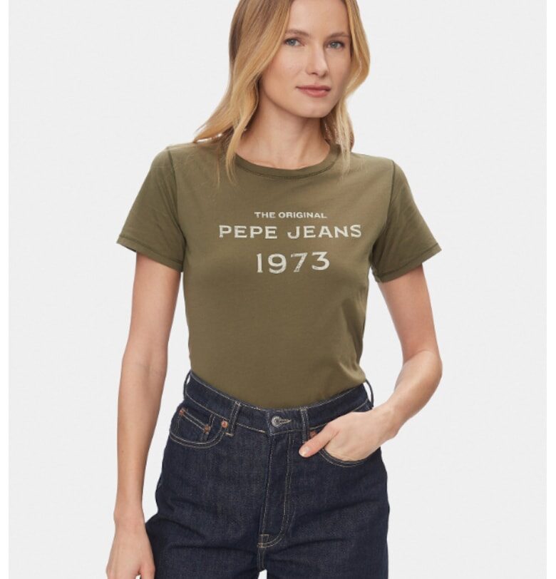 Дамска тениска -  303438616 - Памук - Зелен Pepe Jeans