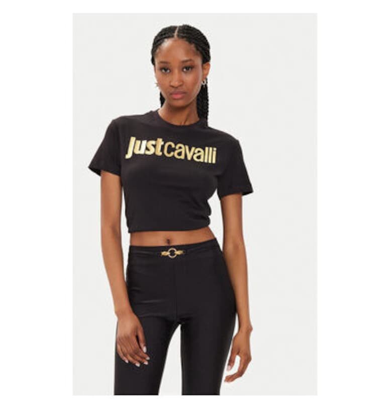 Дамска тениска -  303655181 - Памук - Черен - Черен JUST CAVALLI