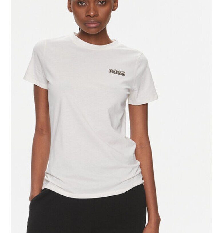 Дамска тениска -  303661137 - Памук - Бежов - Бежов BOSS