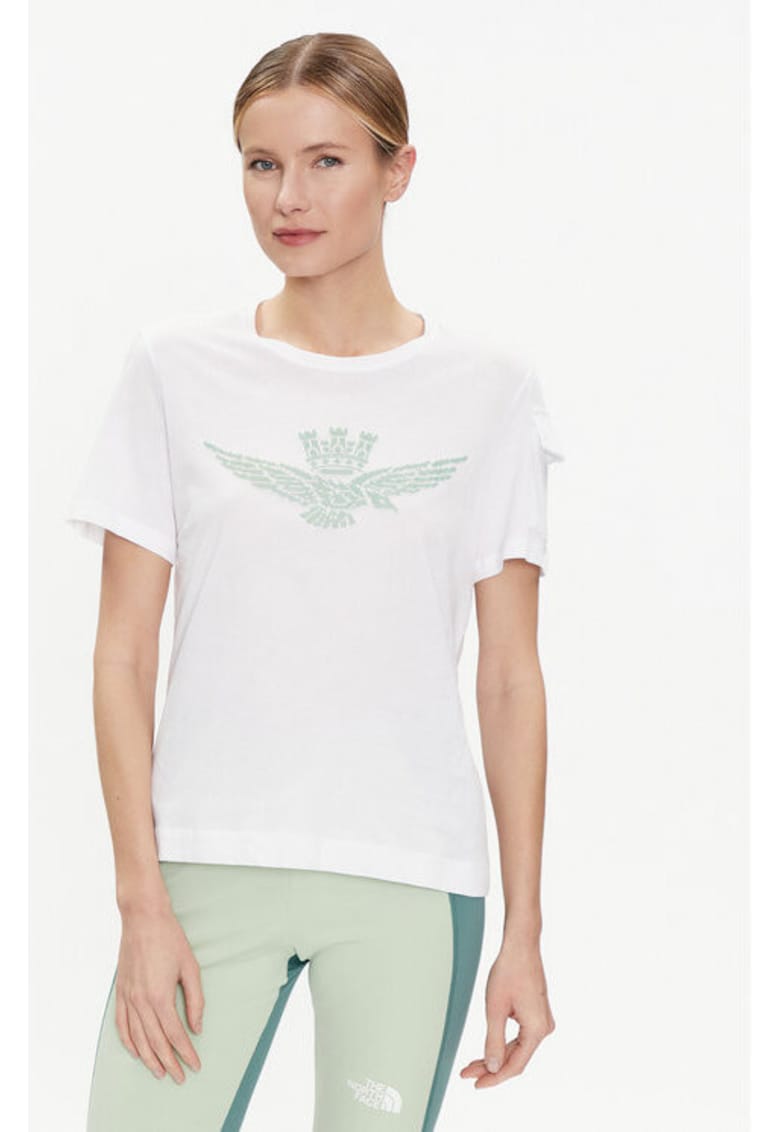 Дамска тениска - 303712259 - Памук - Бяла - Бял Aeronautica Militare