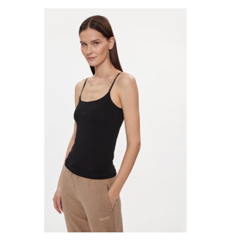 Дамска тениска -  303806606 - Модал - Черна - Черен BOSS