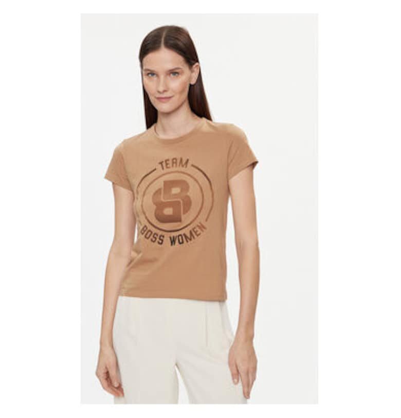 Дамска тениска -  303808471 - Памук - Бежов - Бежов BOSS