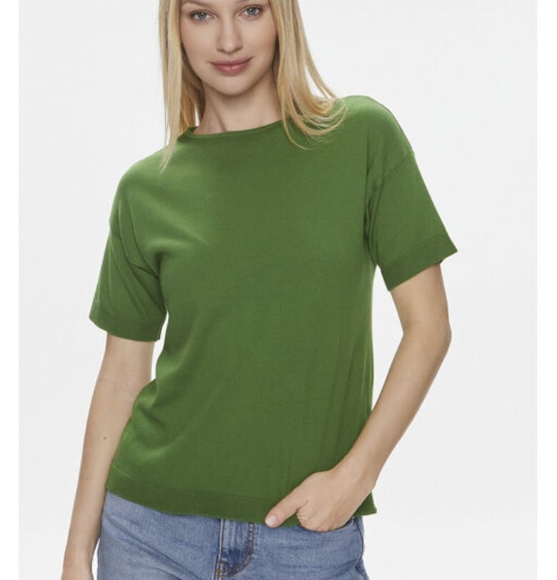 Дамска тениска -  303812782 - Памук/Модал - Зелена - Зелен United Colors of Benetton