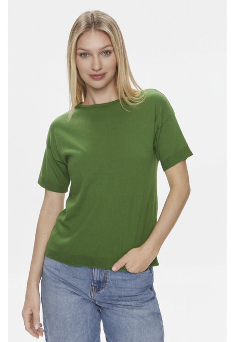 Дамска тениска - 303812782 - Памук/Модал - Зелена - Зелен United Colors of Benetton