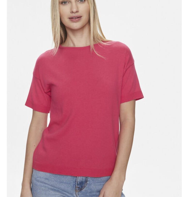 Дамска тениска -  303812843 - Памук/Модал - Розова - Розово United Colors of Benetton