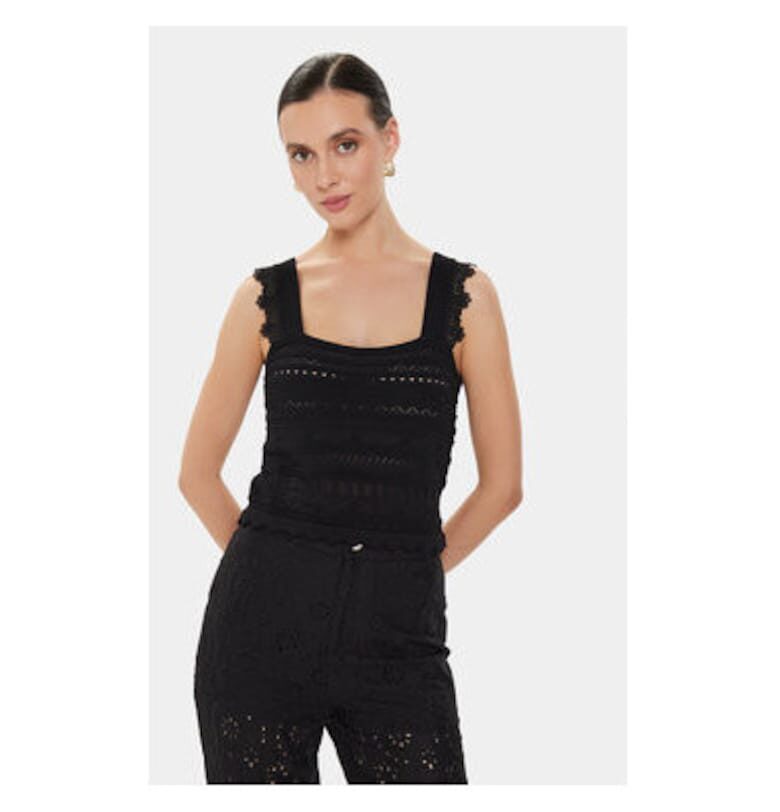 Дамска черна тениска  Черен Morgan