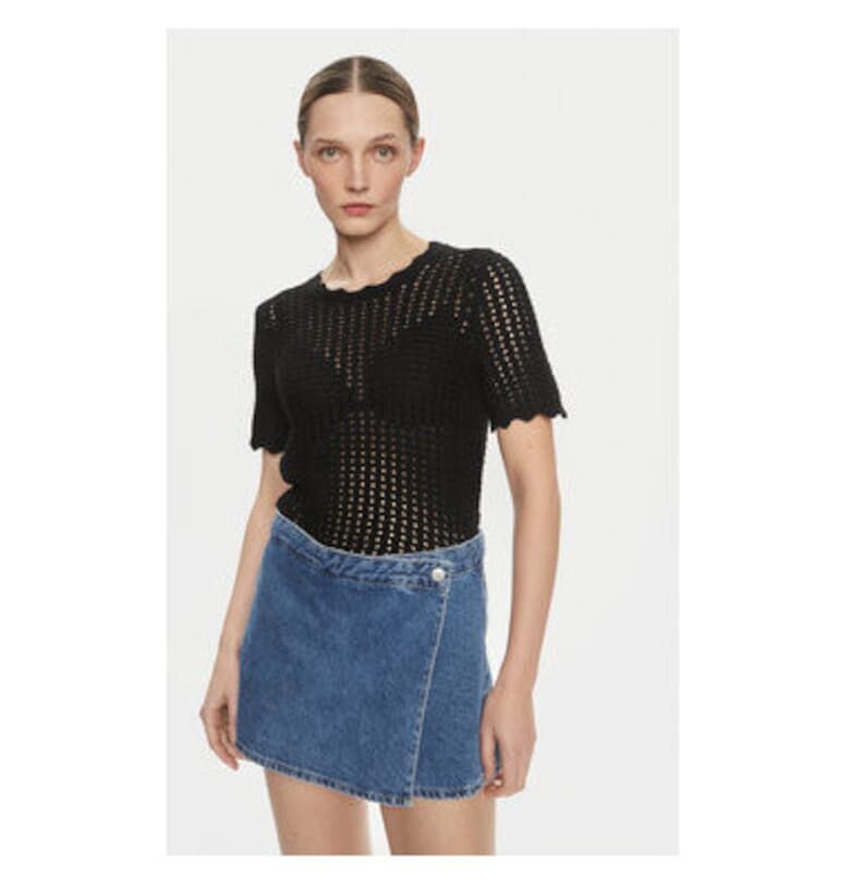 Дамска тениска -  304164156 - Памук - Черен GAP