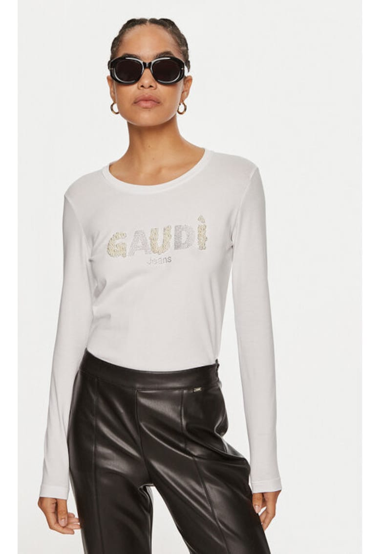 Дамска тениска - 304202841 - Памук - Бяла - Бял Gaudi