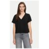Дамска тениска -  304280276 - Модал/Памук - Черна - Черен Sisley
