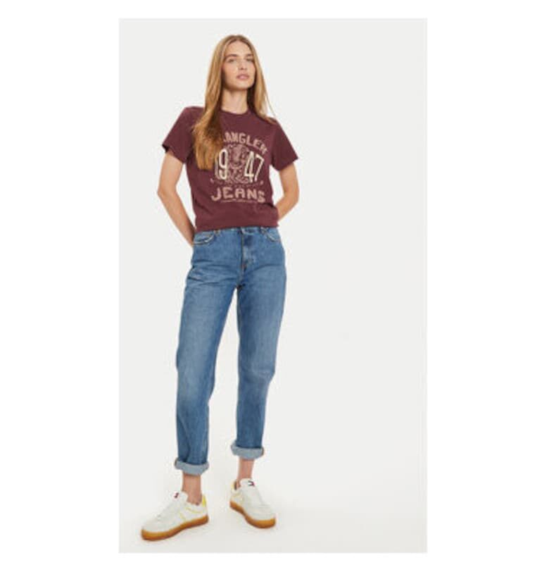 Дамска тениска -  304281952 - Памук - Червен - Червен Wrangler