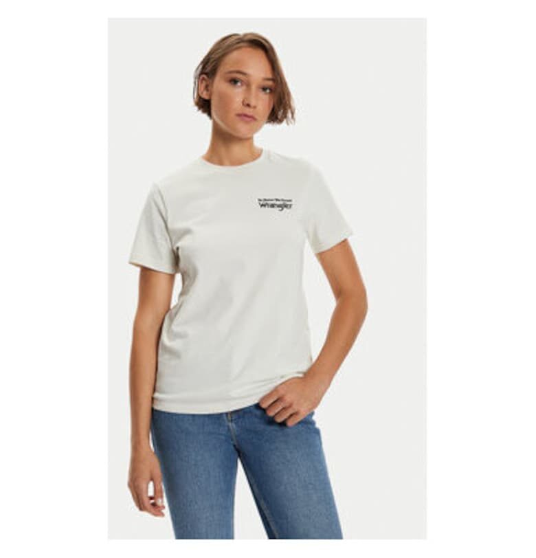 Дамска тениска -  304282591 - Памук - Бяла - Бял Wrangler