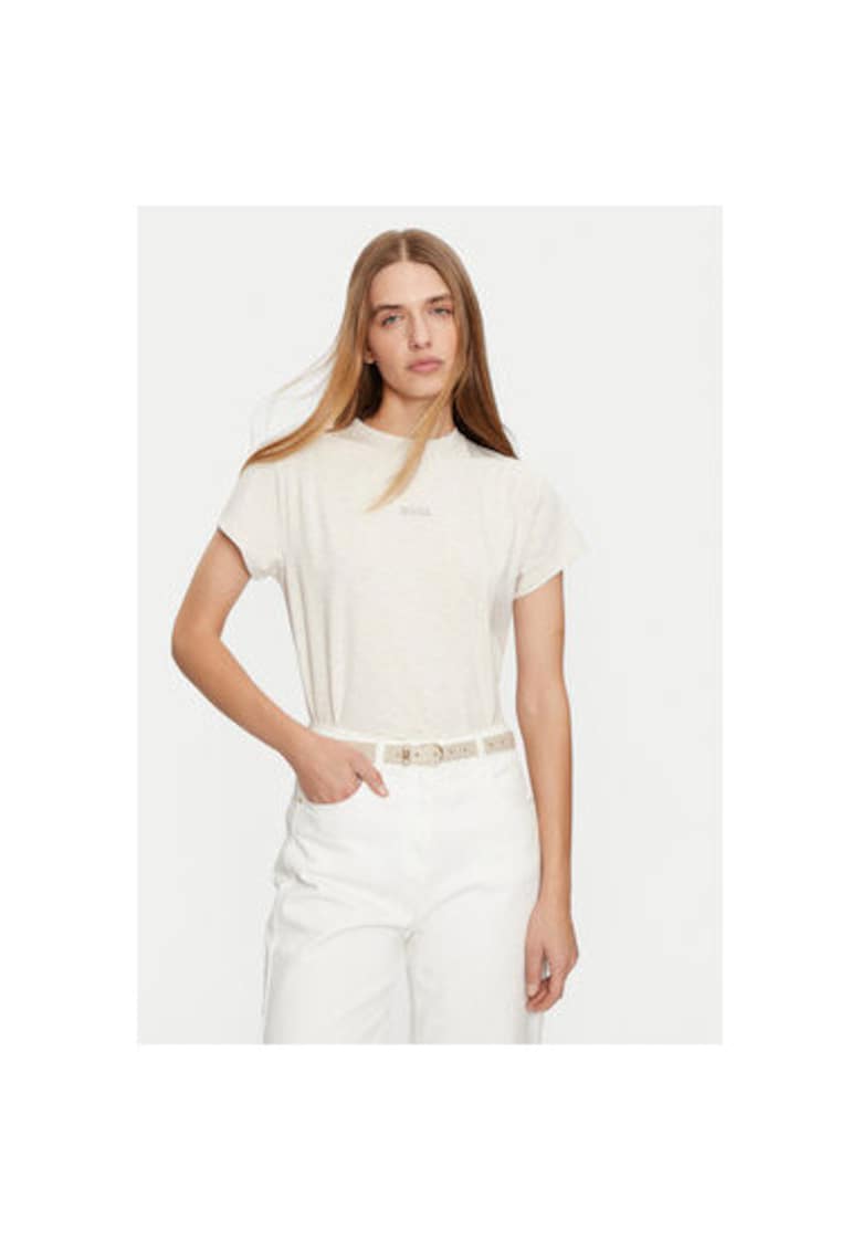 Дамска тениска - 304324079 - Модал - Бежов - Бежов BOSS