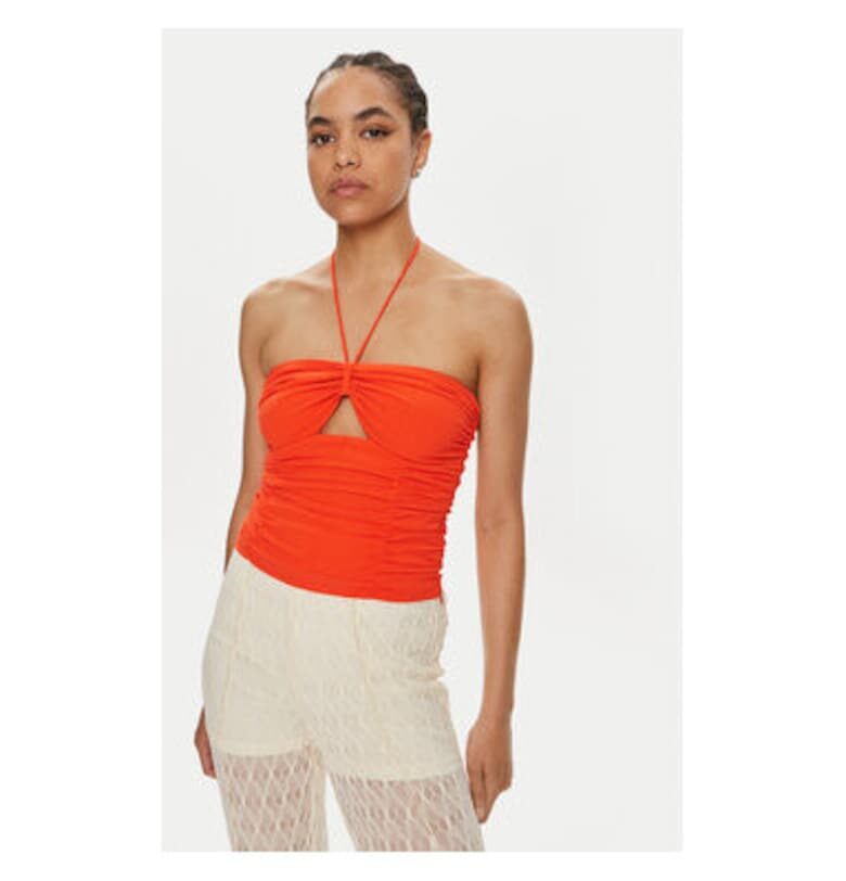 Дамска тениска -  304354427 - Полиестер - Оранжев - Оранжев GESTUZ