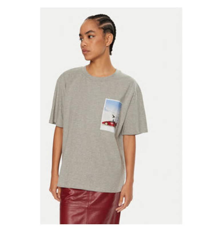 Дамска тениска -  304474880 - Памук - Сива - Сив 2ndday