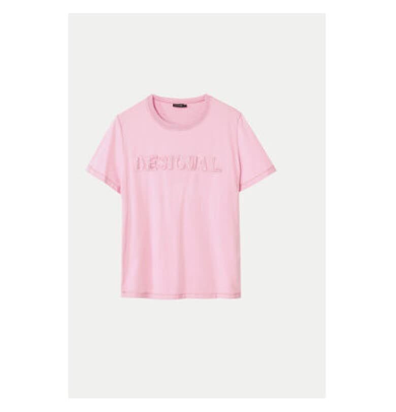 Дамска тениска -  304476907 - Памук - Розов - Розово DESIGUAL