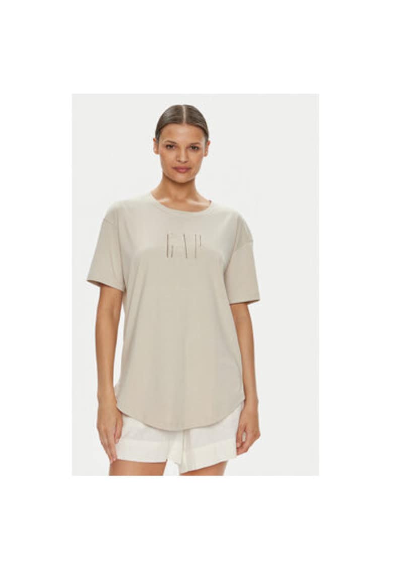 Дамска тениска - 304508592 - Памук - Бежов - Бежов GAP