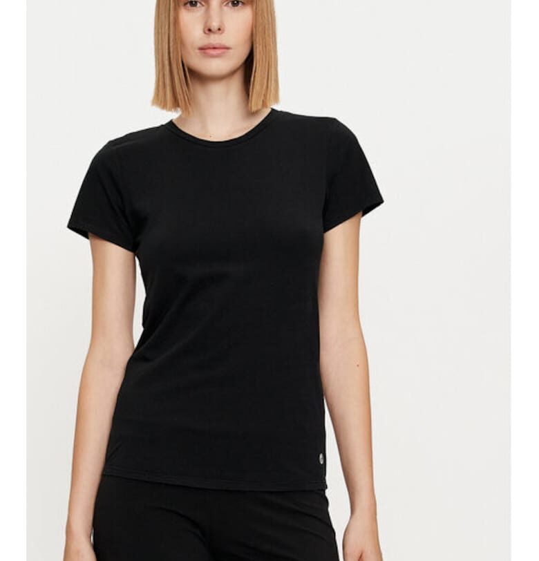 Дамска тениска -  304530081 - Памук - Черен - Черен DEHA