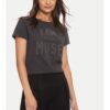 Дамска тениска -  304530180 - Памук - 85677 - Черен DEHA