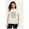 Дамска тениска - 304579486 - Органичен памук - Бяла - Бял Karl Lagerfeld