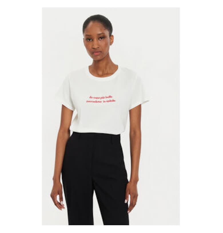 Дамска тениска -  304688089 - Памук - Бежов - Бежов VICOLO