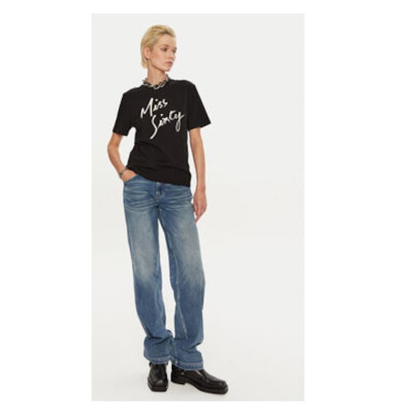 Дамска тениска -  304759871 - Полиестер/Коприна/Памук - Черна - Черен Miss Sixty