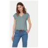 Дамска тениска - 304791147 - Модал/Полиестер - Зелена - Зелен Only