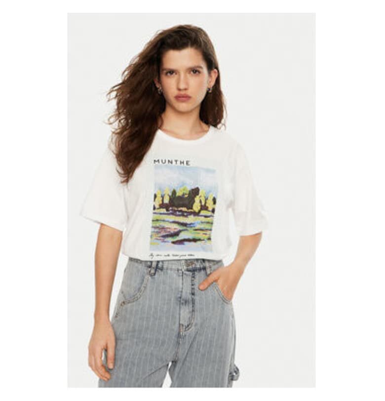 Дамска тениска -  304891502 - Органичен памук - Бяла - Бял Munthe