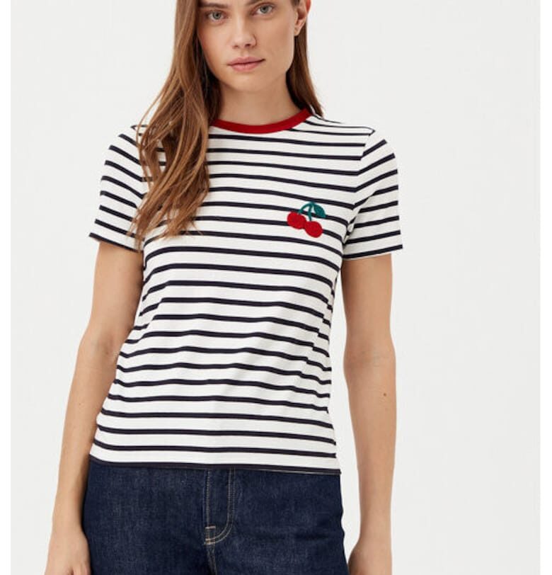 Дамска тениска -  304928413 - Вискоза - Бяла - Бял Only