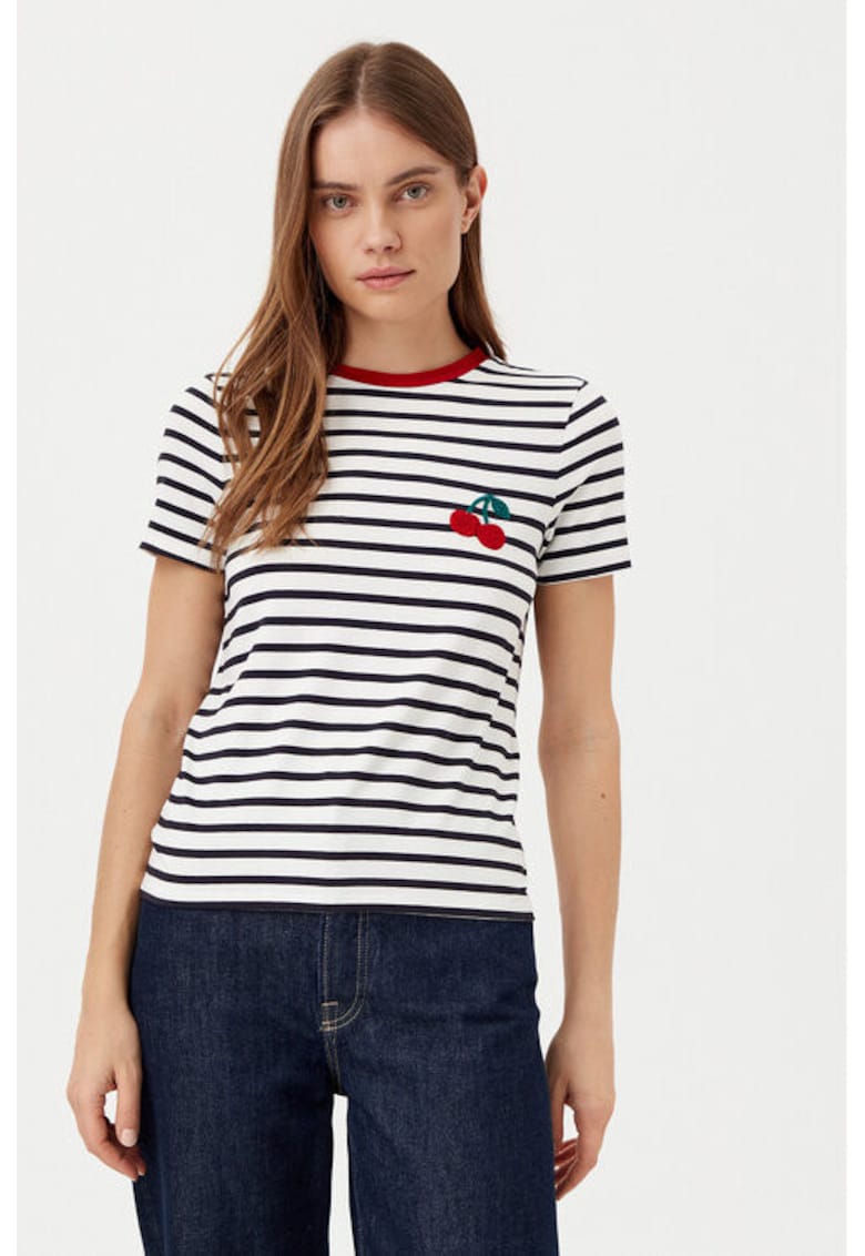 Дамска тениска - 304928413 - Вискоза - Бяла - Бял Only