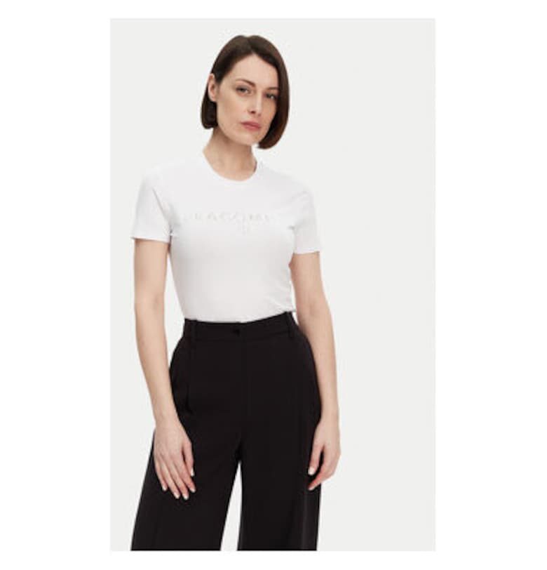 Дамска тениска -  305170927 - Модал/Памук/Еластан - Бяла - Бял Fracomina