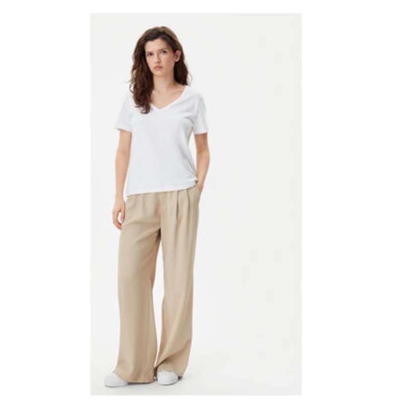 Дамска тениска -  305290656 - Органичен памук - Бяла - Бял GAP