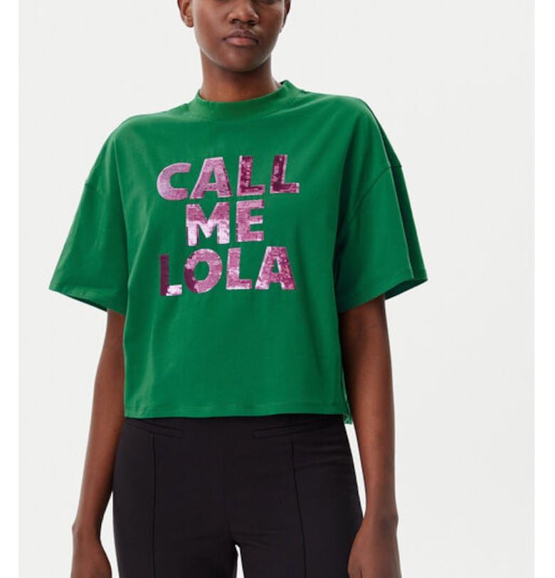 Дамска тениска -  305348432 - Памук - Зелен - Зелен Lola casademunt