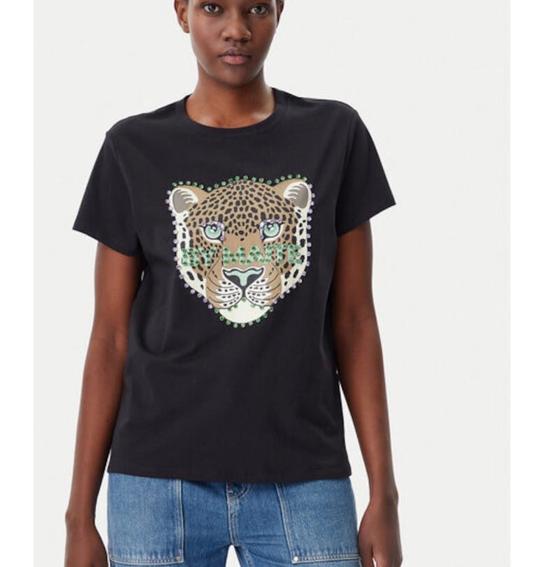 Дамска тениска -  305350602 - Памук - Черен - Черен Lola casademunt by maite