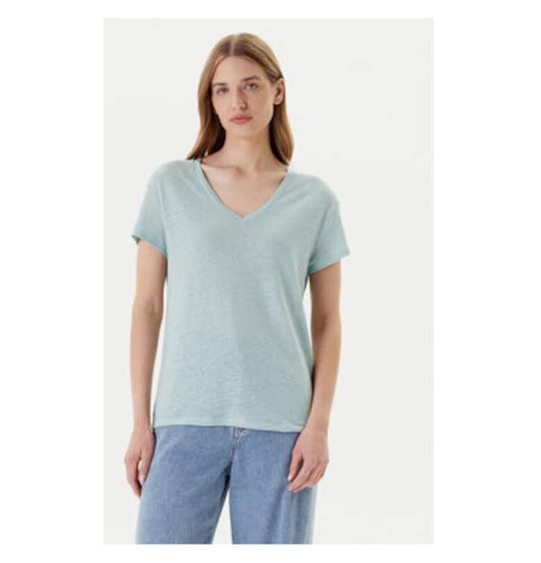 Дамска тениска  37UJD401Q - Лен - Зелен - Зелен United Colors of Benetton