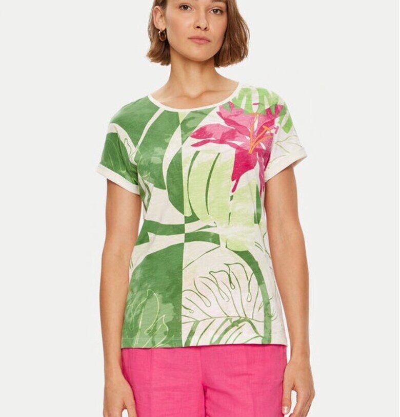 Дамска тениска -  418273 - многоцветна - памук - Olsen