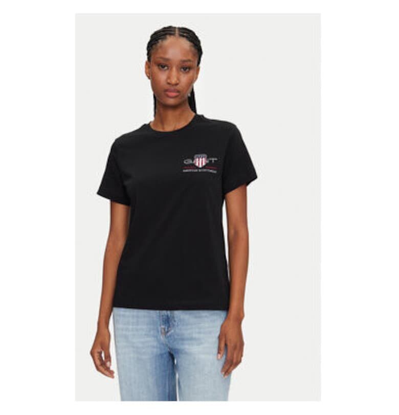 Дамска тениска  4200277 - Памук - Черен - Черен Gant