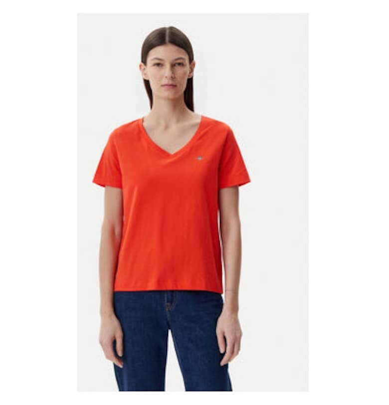 Дамска тениска  4200750 - Памук - Оранжев - Оранжев Gant