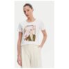 Дамска тениска 511BD64035 - Памук - Бял - Бял Gaudi
