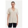 Дамска тениска  53-2148 - Лен/Памук - Бежов - Бежов Access fashion