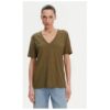 Дамска тениска  53-2148 - Лен/Памук - Зелена - Зелен Access fashion