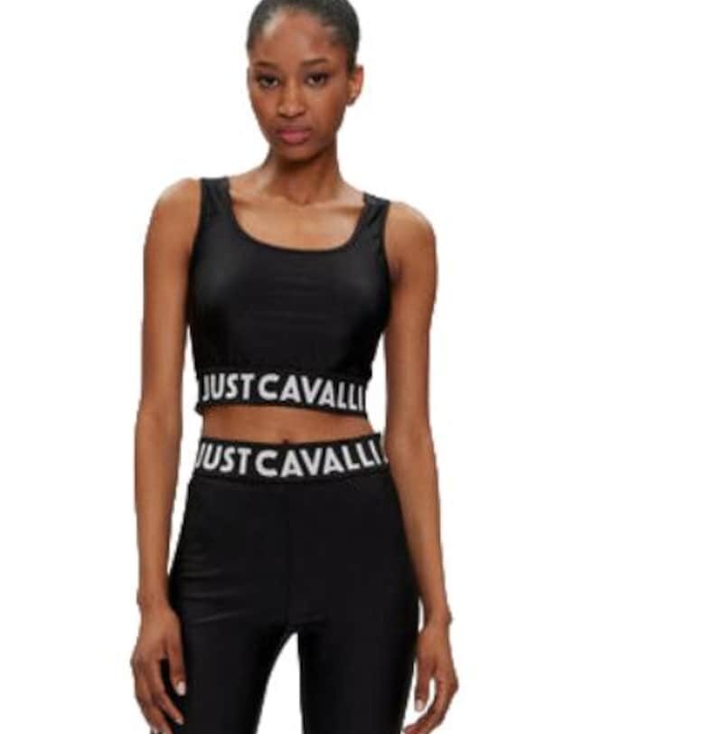 Дамска тениска DF1AA345DE53 -  Полиамид/Еластан - Черна - JUST CAVALLI