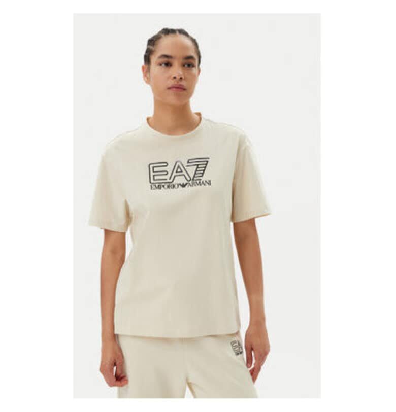 Дамска тениска  Emporio Armani - 7W000098 AF12503 - Памук - Бежов - Бежов EA7