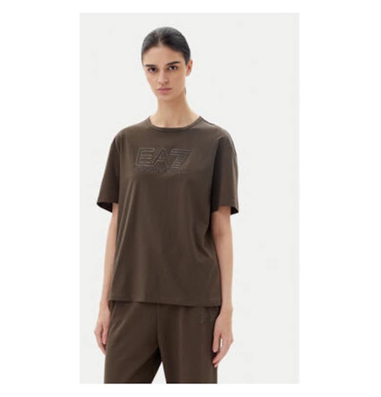 Дамска тениска  Emporio Armani - 7W000098 AF12503 - Памук - Кафяв - Кафяв EA7