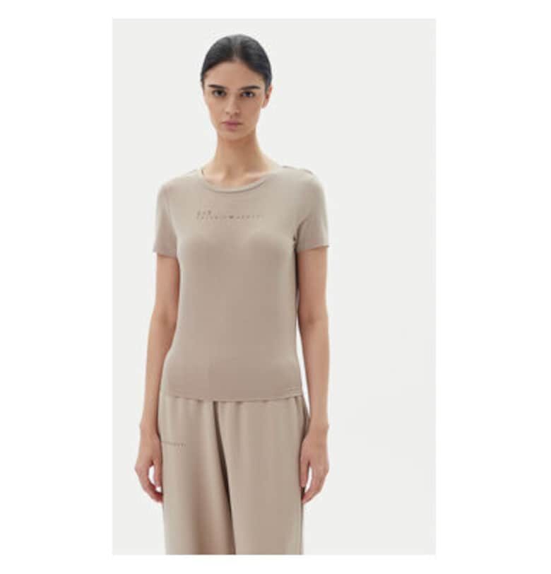 Дамска тениска  Emporio Armani - 7W000274 AF12945 - Полиестер/Вискоза - Бежов - Бежов EA7