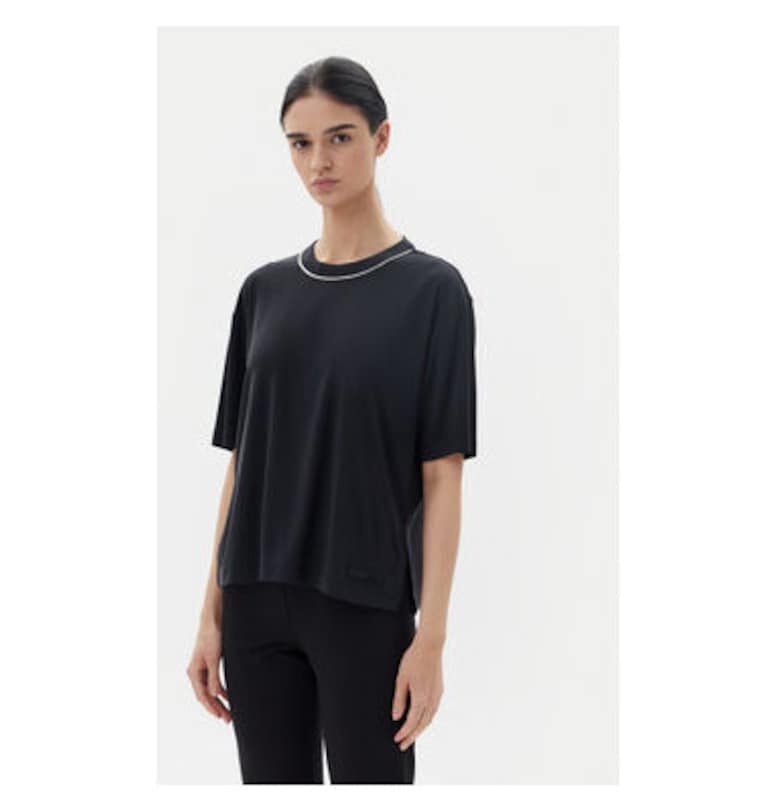 Дамска тениска  Emporio Armani - 7W000340 AF12956 - Модал/Полиестер - Черна - Черен EA7